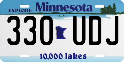 MN license plate 330UDJ