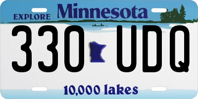 MN license plate 330UDQ