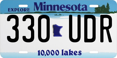 MN license plate 330UDR