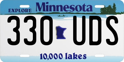 MN license plate 330UDS