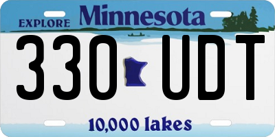 MN license plate 330UDT