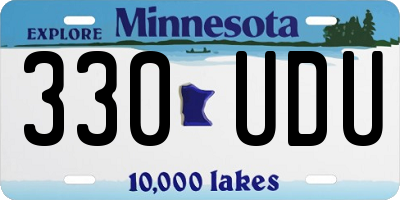 MN license plate 330UDU