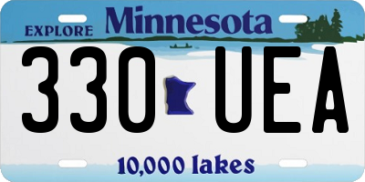 MN license plate 330UEA