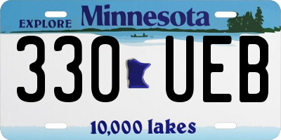 MN license plate 330UEB