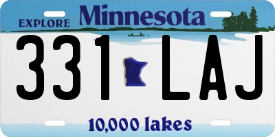 MN license plate 331LAJ