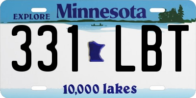 MN license plate 331LBT