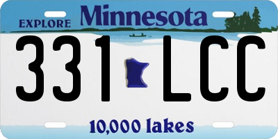 MN license plate 331LCC