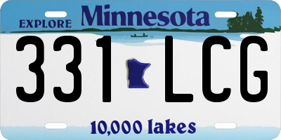 MN license plate 331LCG