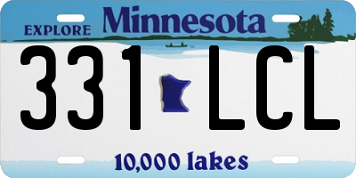 MN license plate 331LCL