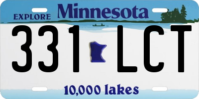 MN license plate 331LCT