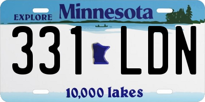 MN license plate 331LDN