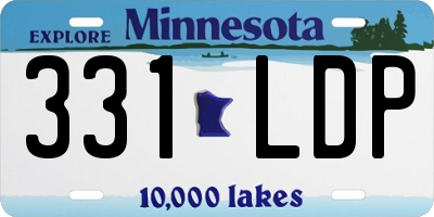 MN license plate 331LDP