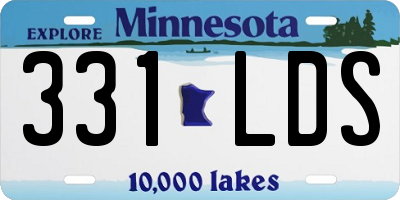 MN license plate 331LDS