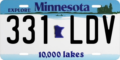 MN license plate 331LDV