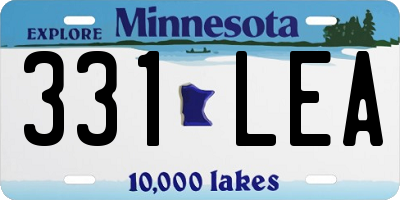 MN license plate 331LEA