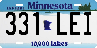 MN license plate 331LEI