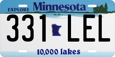 MN license plate 331LEL
