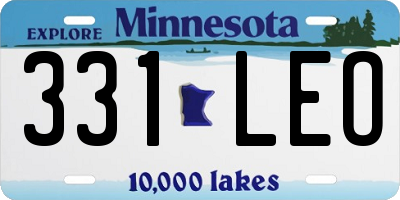 MN license plate 331LEO