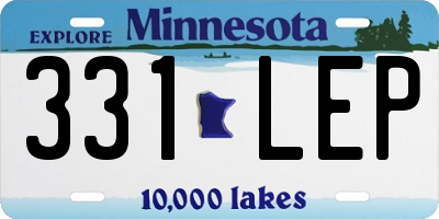 MN license plate 331LEP