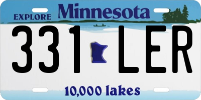 MN license plate 331LER