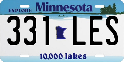 MN license plate 331LES