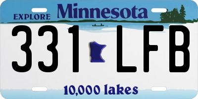 MN license plate 331LFB