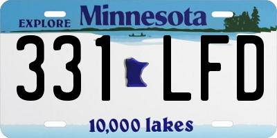 MN license plate 331LFD