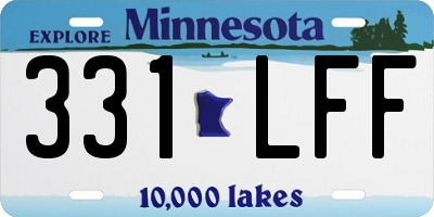 MN license plate 331LFF