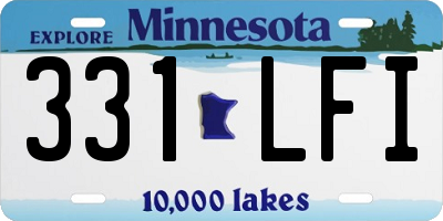 MN license plate 331LFI