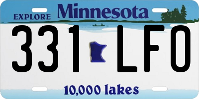 MN license plate 331LFO