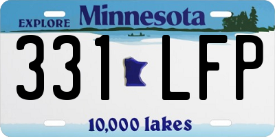 MN license plate 331LFP