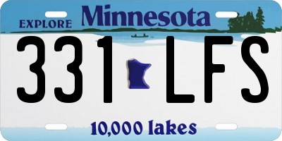MN license plate 331LFS