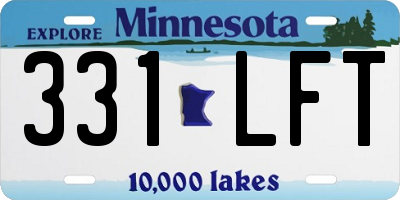 MN license plate 331LFT