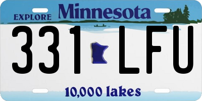 MN license plate 331LFU