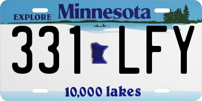 MN license plate 331LFY
