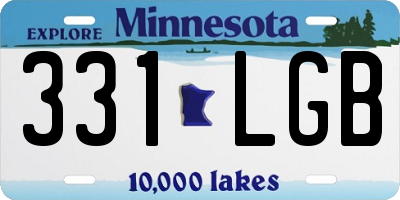 MN license plate 331LGB