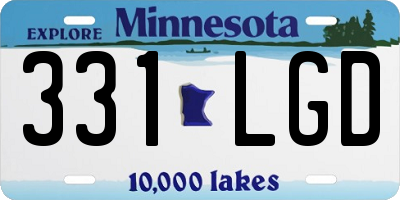 MN license plate 331LGD
