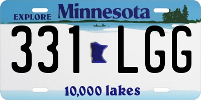 MN license plate 331LGG