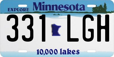 MN license plate 331LGH