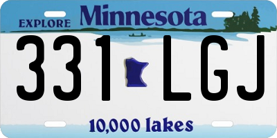 MN license plate 331LGJ