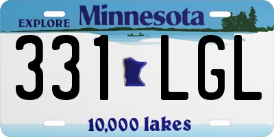 MN license plate 331LGL