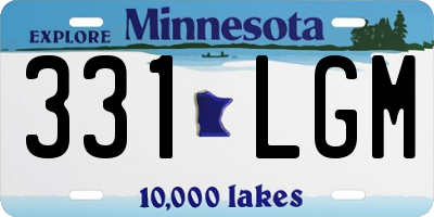 MN license plate 331LGM