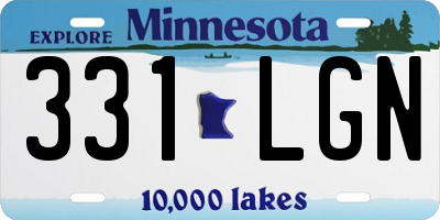 MN license plate 331LGN