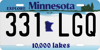 MN license plate 331LGQ