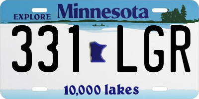 MN license plate 331LGR