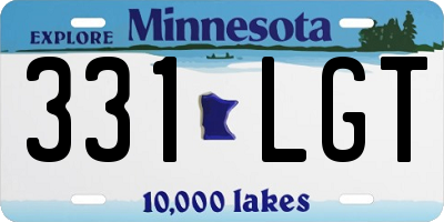 MN license plate 331LGT