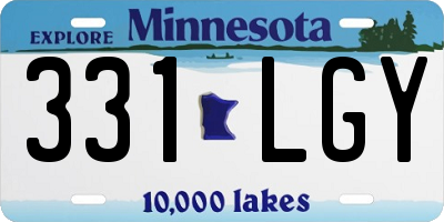 MN license plate 331LGY