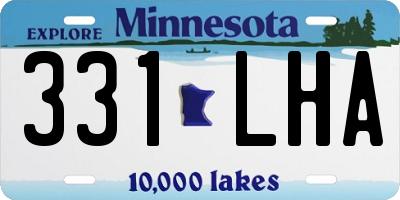 MN license plate 331LHA