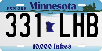 MN license plate 331LHB