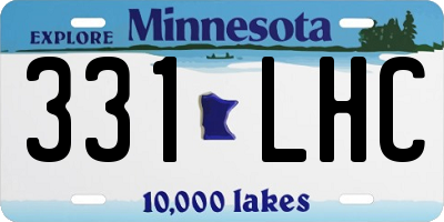 MN license plate 331LHC
